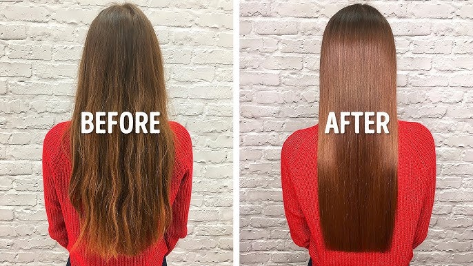 Before and after results of natural hair straightening methods Before and after results of natural hair straightening methods