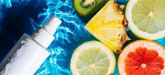 Woman eating healthy fruits for radiant and clear skin