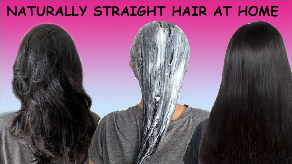 Before and after results of natural hair straightening methods