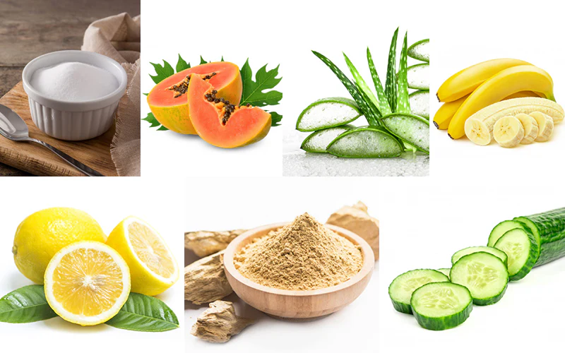 Woman with healthy glowing skin after eating pore-reducing foods naturally. Woman with healthy glowing skin after eating pore-reducing foods naturally.