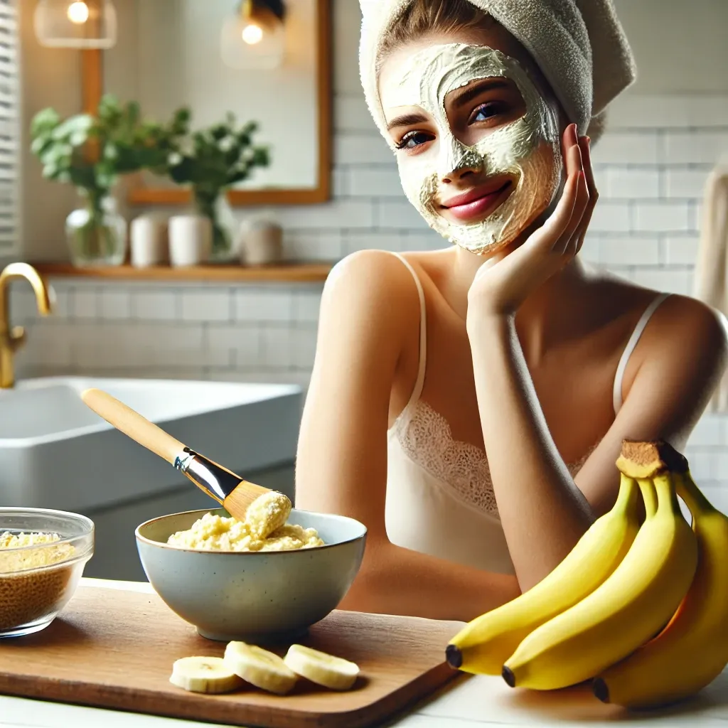 Kitchen ingredients that shrink pores naturally on a wooden table