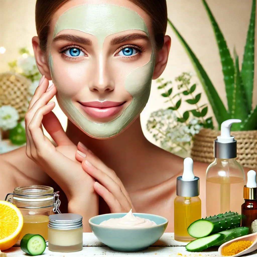Kitchen ingredients that shrink pores naturally on a wooden table
